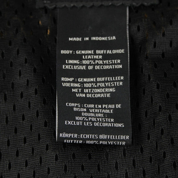 Harley Davidson Sz M Black Lined Zipper Pockets 100% Leather Polyester Vest