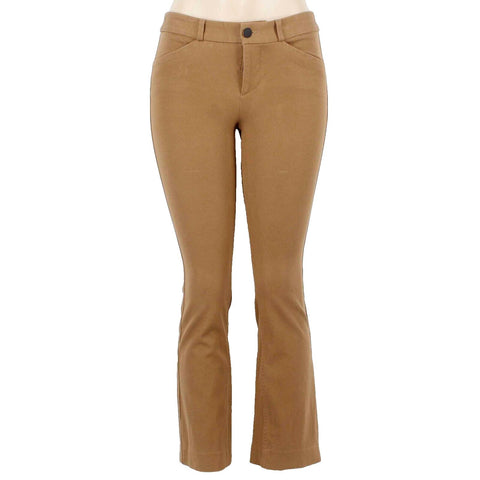 Banana Republic Sloan Sz 2P X 28 Brown Slight Flare Cotton Rayon Cropped Pant