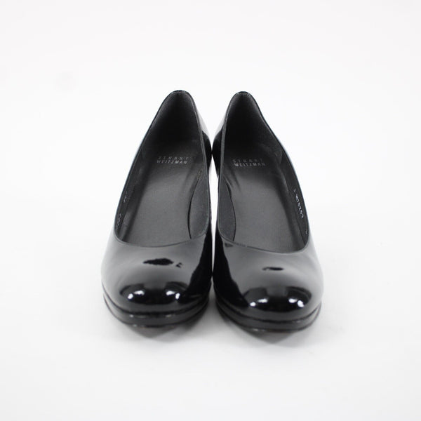 Stuart Weitzman Sz 9.5 M Black Patent Leather Upper Leather Inner 3" AS IS Heels