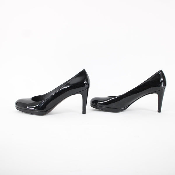 Stuart Weitzman Sz 9.5 M Black Patent Leather Upper Leather Inner 3" AS IS Heels