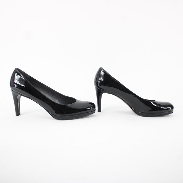 Stuart Weitzman Sz 9.5 M Black Patent Leather Upper Leather Inner 3" AS IS Heels