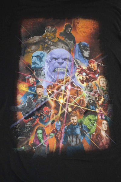 Marvel Sz 2XL Black Multi The Avengers Infinity War 100% Cotton T Shirt