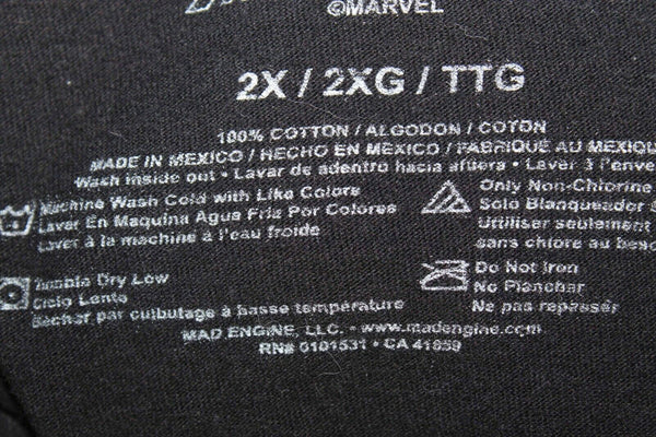 Marvel Sz 2XL Black Multi The Avengers Infinity War 100% Cotton T Shirt