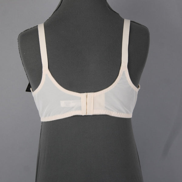 Bali Bra NEW $39 Sz 40C Cream Unpadded Wired Nylon Spandex Bra