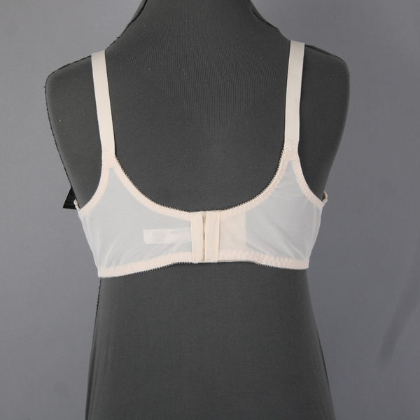 Bali Bra NEW $39 Sz 40C Cream Unpadded Wired Nylon Spandex Bra