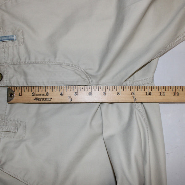 Robert Graham Pant Classic Sz 30 x  34 Cream Pockets Straight Leg 100% Cotton