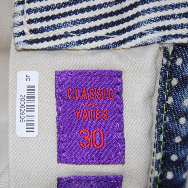 Robert Graham Pant Classic Sz 30 x  34 Cream Pockets Straight Leg 100% Cotton