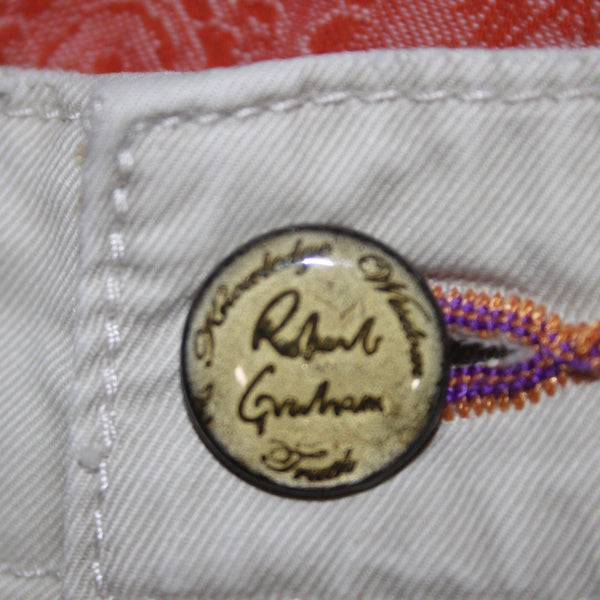 Robert Graham Pant Classic Sz 30 x  34 Cream Pockets Straight Leg 100% Cotton
