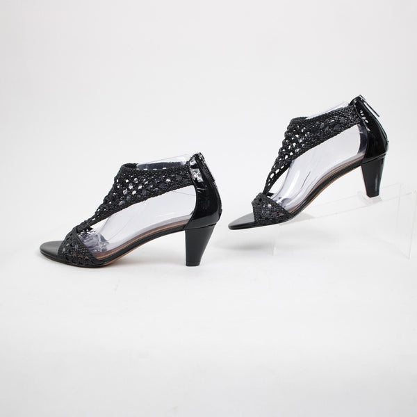 Donald J Pliner NEW Verona Sz 9.5 M Black Woven Calf Leather 3" Heel