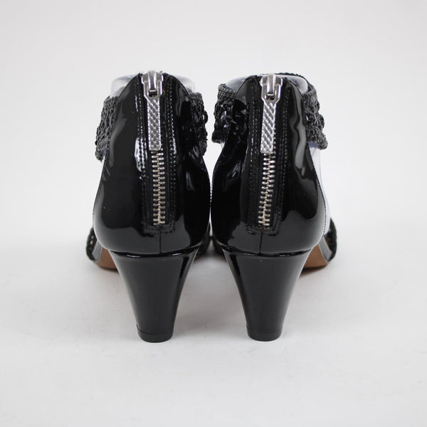 Donald J Pliner NEW Verona Sz 9.5 M Black Woven Calf Leather 3" Heel