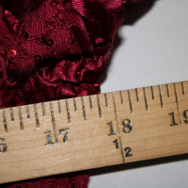 Helene Blake NEW Sz M Burgundy Red Sequin Rhinestones 100% Polyester Top