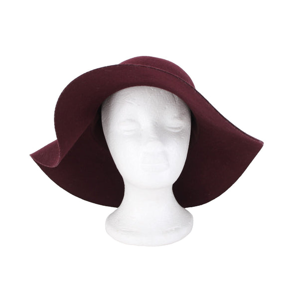Scala Collezione Sz One Size Burgundy Red Purple 100% Wool Hat
