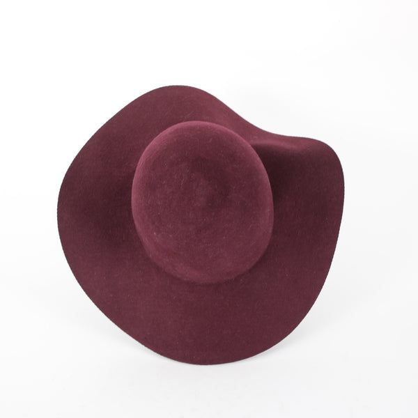 Scala Collezione Sz One Size Burgundy Red Purple 100% Wool Hat