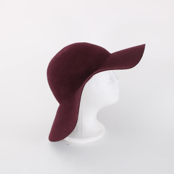 Scala Collezione Sz One Size Burgundy Red Purple 100% Wool Hat