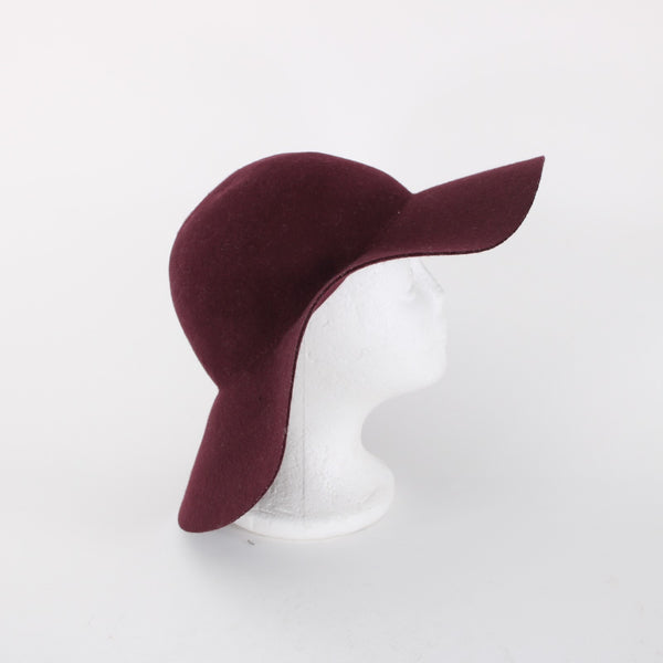 Scala Collezione Sz One Size Burgundy Red Purple 100% Wool Hat