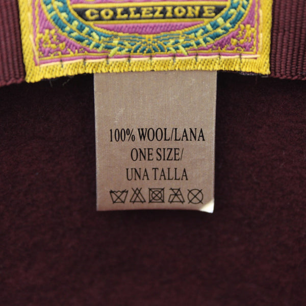 Scala Collezione Sz One Size Burgundy Red Purple 100% Wool Hat