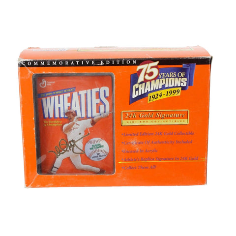 Wheaties Mark McGwire 75 Years Of Champions Gold Signature Sealed Card In Box
