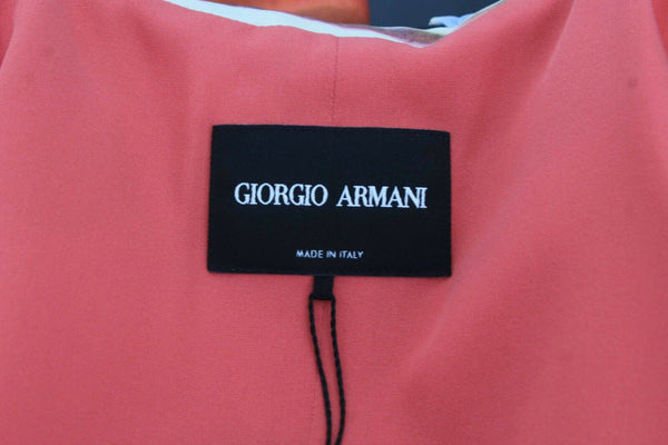 Giorgio Armani NEW $4355 38 Cream Multi 100% Silk Mod GA Don Ruffle Short Jacket