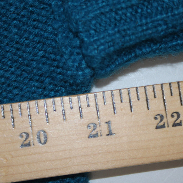 Alfani Sweater NEW $59 Sz XL Teal Blue Knit V Neck Ribbed Acrylic Sweater
