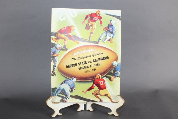 The California Gridiron Oregon State Vs California 1951 Program Book