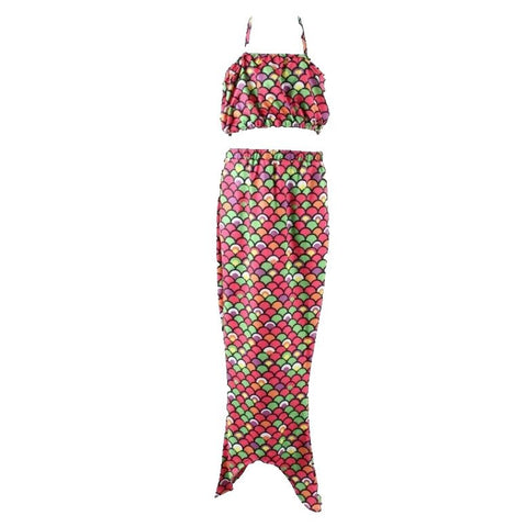 Hot Pet NEW Sz 10 Pink Black Lime Multi 3 Pc Girls Swim Mermaid Swim Set