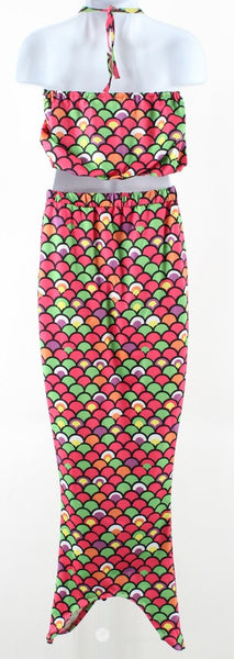 Hot Pet NEW Sz 10 Pink Black Lime Multi 3 Pc Girls Swim Mermaid Swim Set