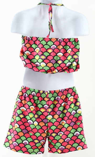 Hot Pet NEW Sz 10 Pink Black Lime Multi 3 Pc Girls Swim Mermaid Swim Set