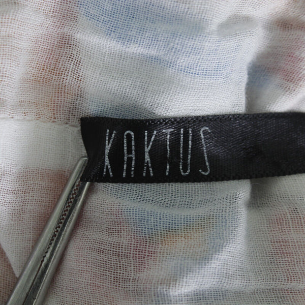 Kaktus OS White Multi Gold Braided Halter Poly Cotton Lined Asymmetric Dress
