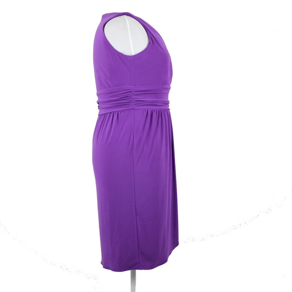 Chaps NEW $85 Sz XL Brt Orchid Purple V Neck Aysmm Polyester Elastane Dress