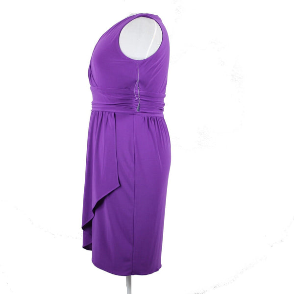 Chaps NEW $85 Sz XL Brt Orchid Purple V Neck Aysmm Polyester Elastane Dress
