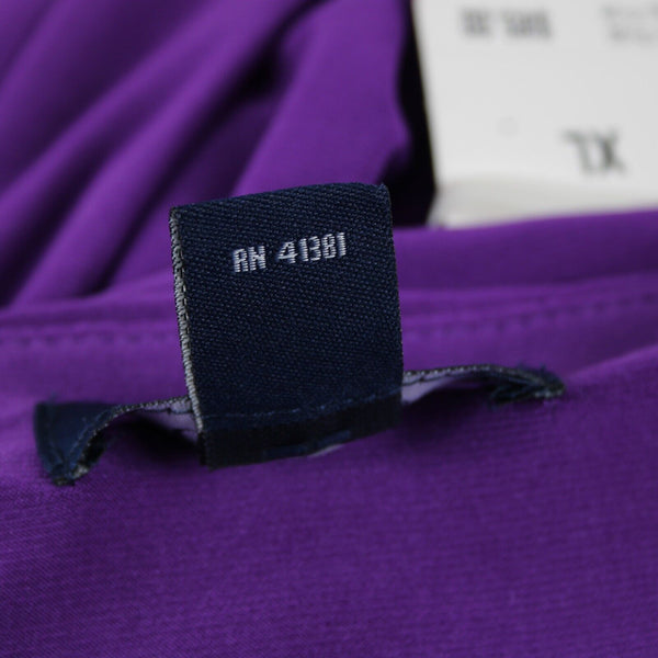 Chaps NEW $85 Sz XL Brt Orchid Purple V Neck Aysmm Polyester Elastane Dress