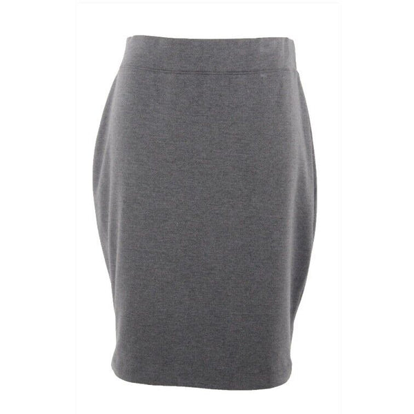 Calvin Klein Sz S Charcoal Knit Pencil Polyester Rayon Spandex Skirt