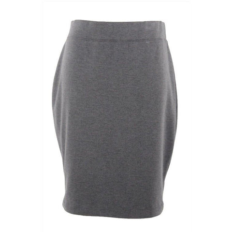 Calvin Klein Sz S Charcoal Knit Pencil Polyester Rayon Spandex Skirt