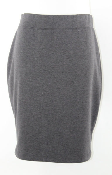 Calvin Klein Sz S Charcoal Knit Pencil Polyester Rayon Spandex Skirt