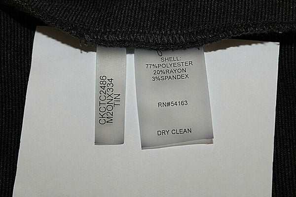 Calvin Klein Sz S Charcoal Knit Pencil Polyester Rayon Spandex Skirt