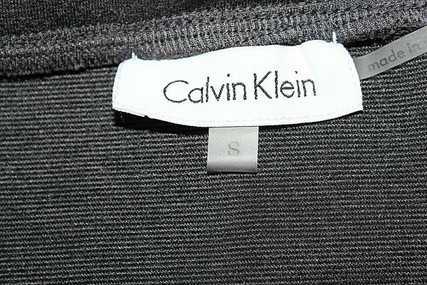 Calvin Klein Sz S Charcoal Knit Pencil Polyester Rayon Spandex Skirt