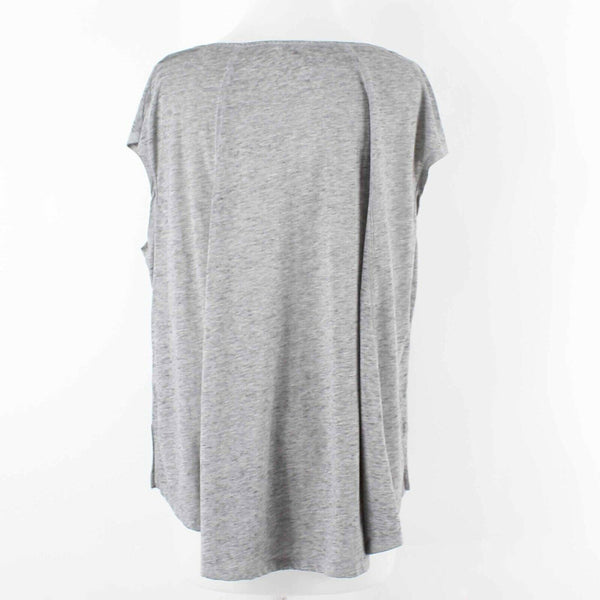 White Crow Sz S Gray Charcoal Let's Rodeo Cotton Blend Top