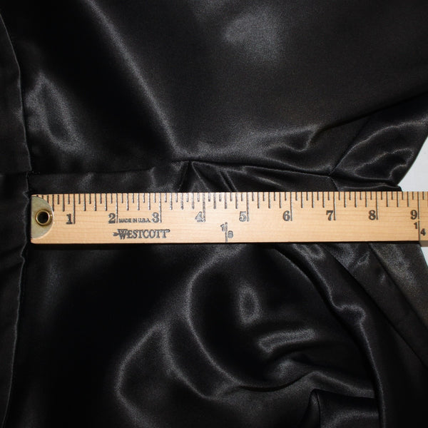 Msk Pant Sz 8 x 30 Black Satin Ankle Straight Leg Acetate Nylon Pant