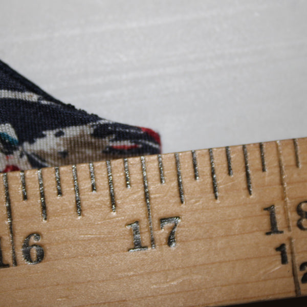 Garnet Hill NEW Sz M Navy Blue Multi Color Floral Pockets Tencel Spandex Dress