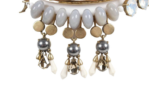 J Crew NEW $128 15in x 5in Goldtone Metal Bejeweled Collar Necklace