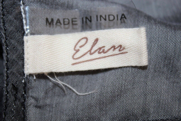 Elan Sz S Charcoal Raw Edge Detail Butterfly 100% Tencel Top