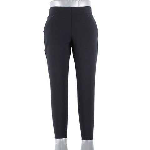 J Jill NEW $79 Sz XSP x 24 Black Zip Pockets Stretch Knit Skinny Pant