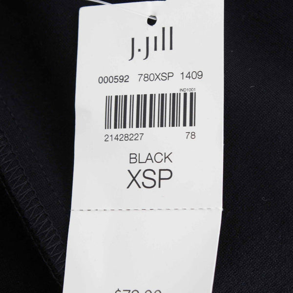 J Jill NEW $79 Sz XSP x 24 Black Zip Pockets Stretch Knit Skinny Pant