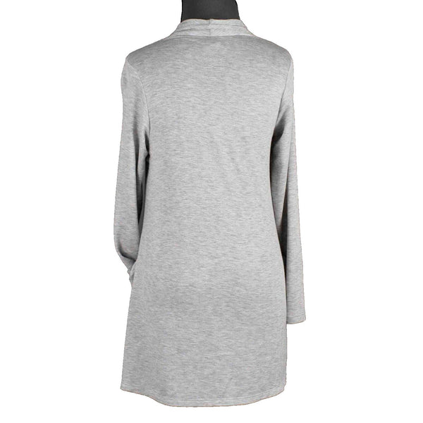 Bobeau NEW Sz XS Gray Boho Button Pocketed Rayon Polyester Wrap Sweater