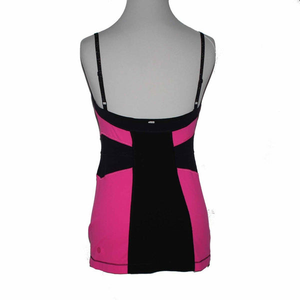 Lululemon Sz 6 Black Multi Shelf Bra Adjustable Straps Activewear Top