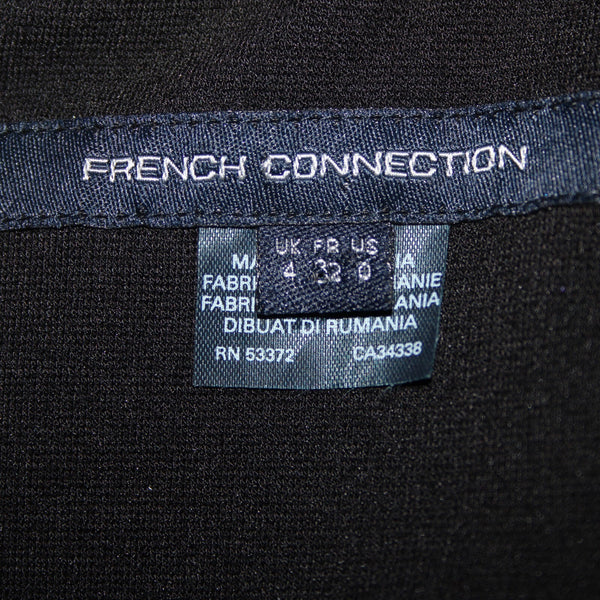 French Connection NEW $228 Sz 0 Black Tan Floral Viscose Rayon Spandex Dress