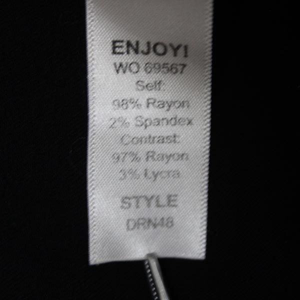 Michael Stars Dress Sz M Black Off Shoulders Pleated Overlay Rayon Spandex Dress
