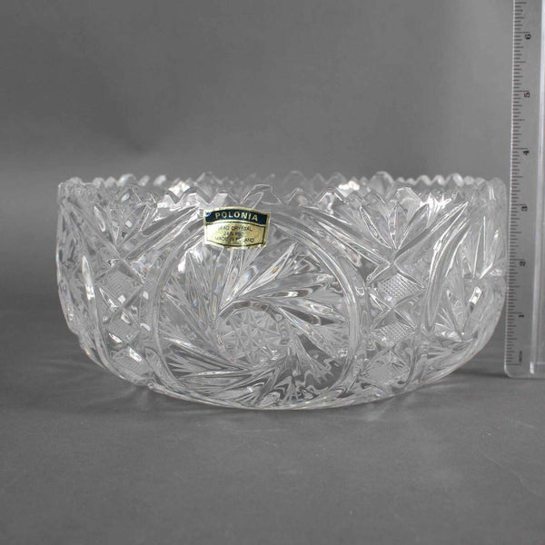 Polonia Clear 9 X 4 Cut American Brilliant Cut Crystal Bowl