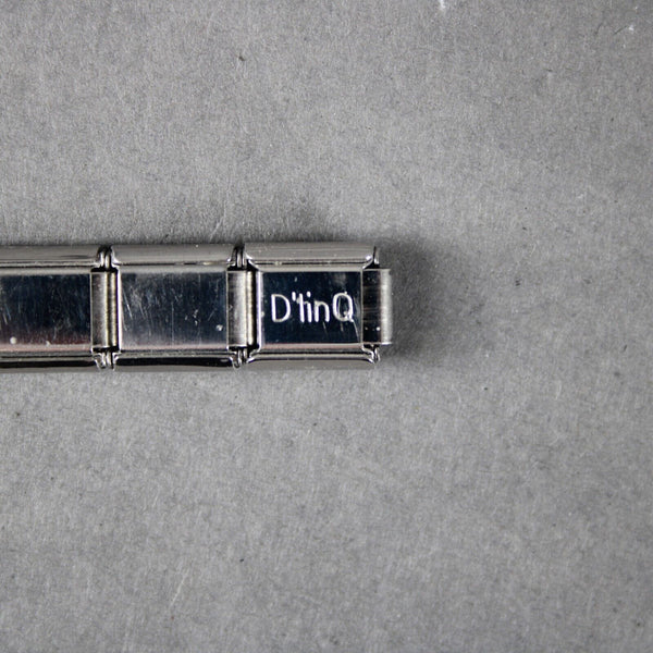 D'linQ "Palm Tree" Stainless Steel Elastic Stretch Chain Link Italian Charm