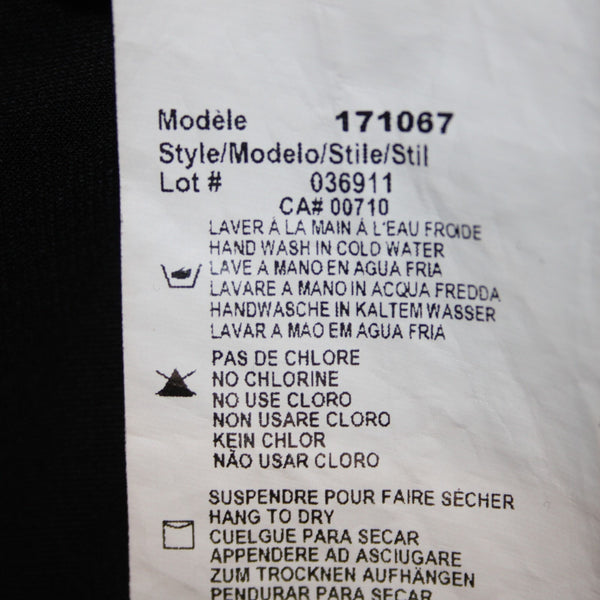 Joseph Ribkoff Top Sz 14 Black Layered Eyelet Shoulders V Neck Poly Top